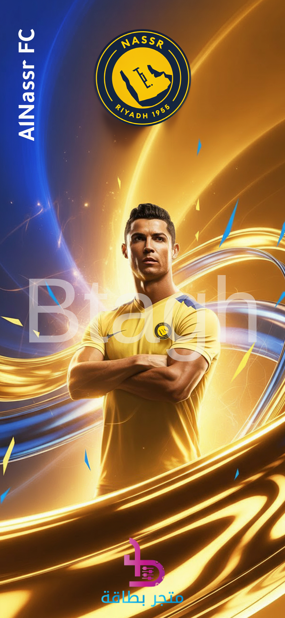 clup-nassr خلفية النصر الذهبية (كريستيانو رونالدو)